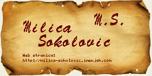 Milica Sokolović vizit kartica